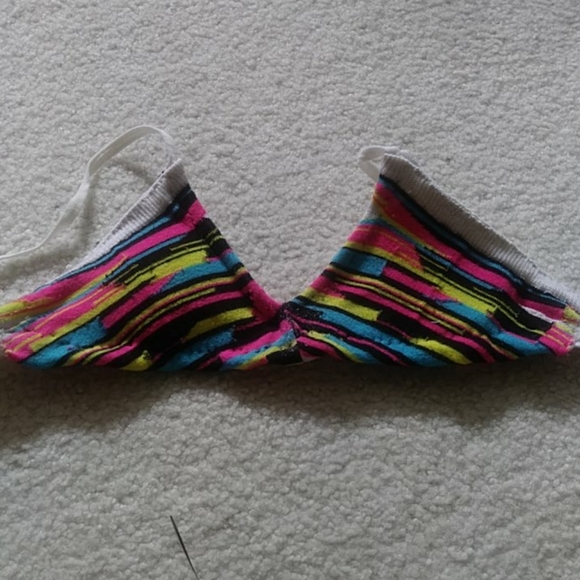 Neon Striped Bra - Picture 1 of 2